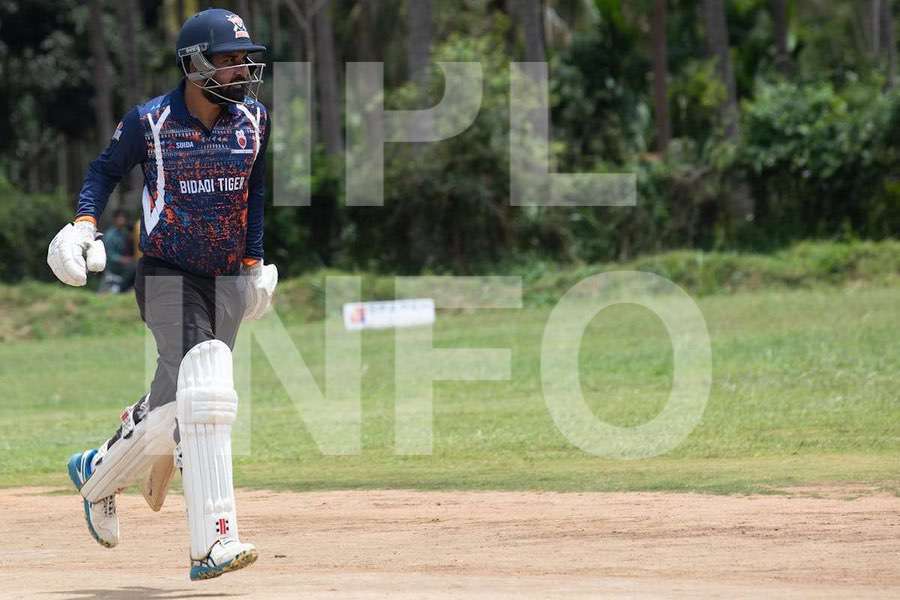 Cricket player in action